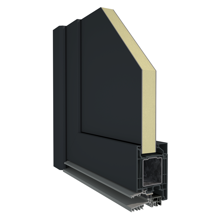 drzwi otwierane do wewnątrz, próg alu